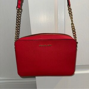 Michael Kors Red Leather Purse